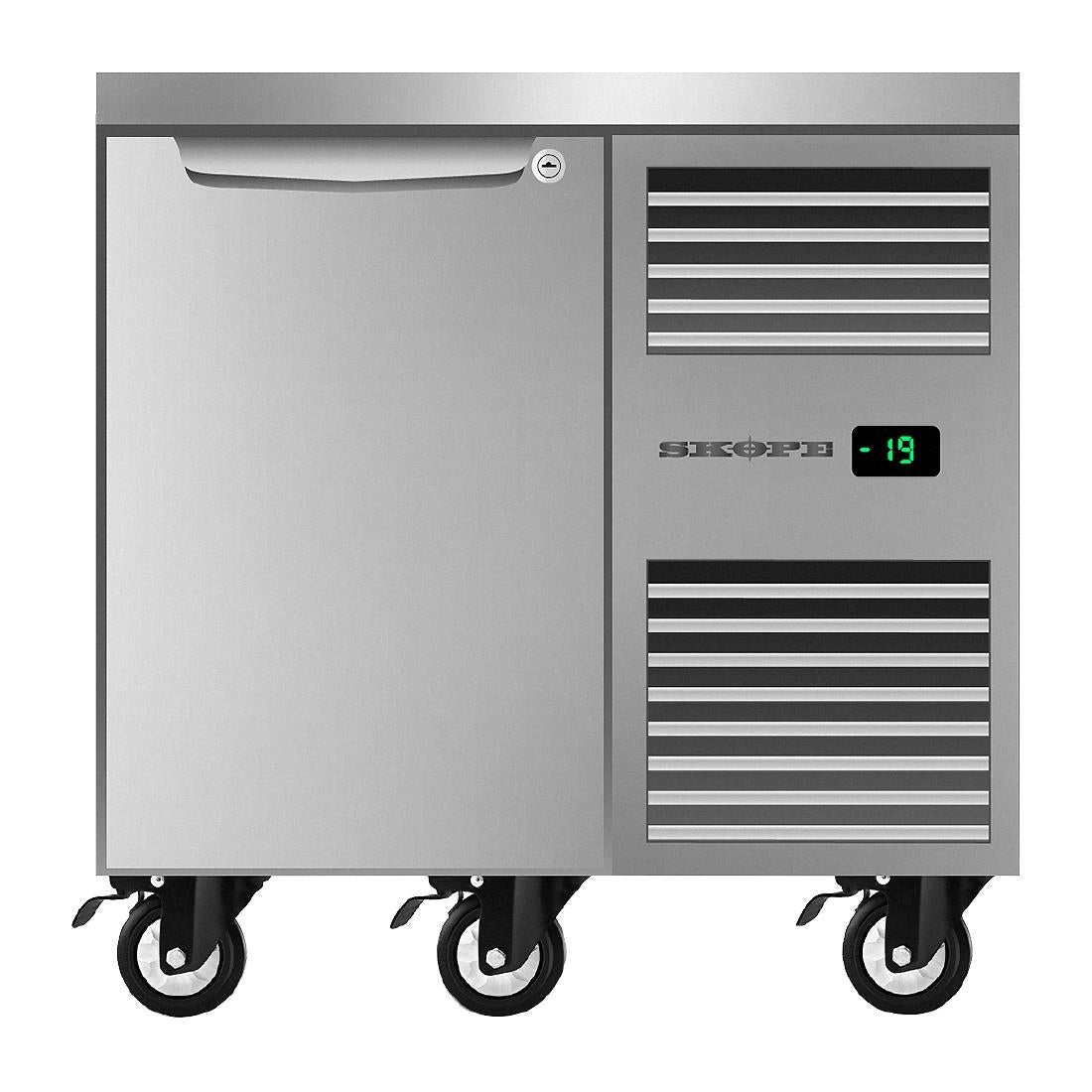 SKOPE ProSpec One Solid Door Underbench GN 1/1 Right Hand Freezer • PAS-HU561