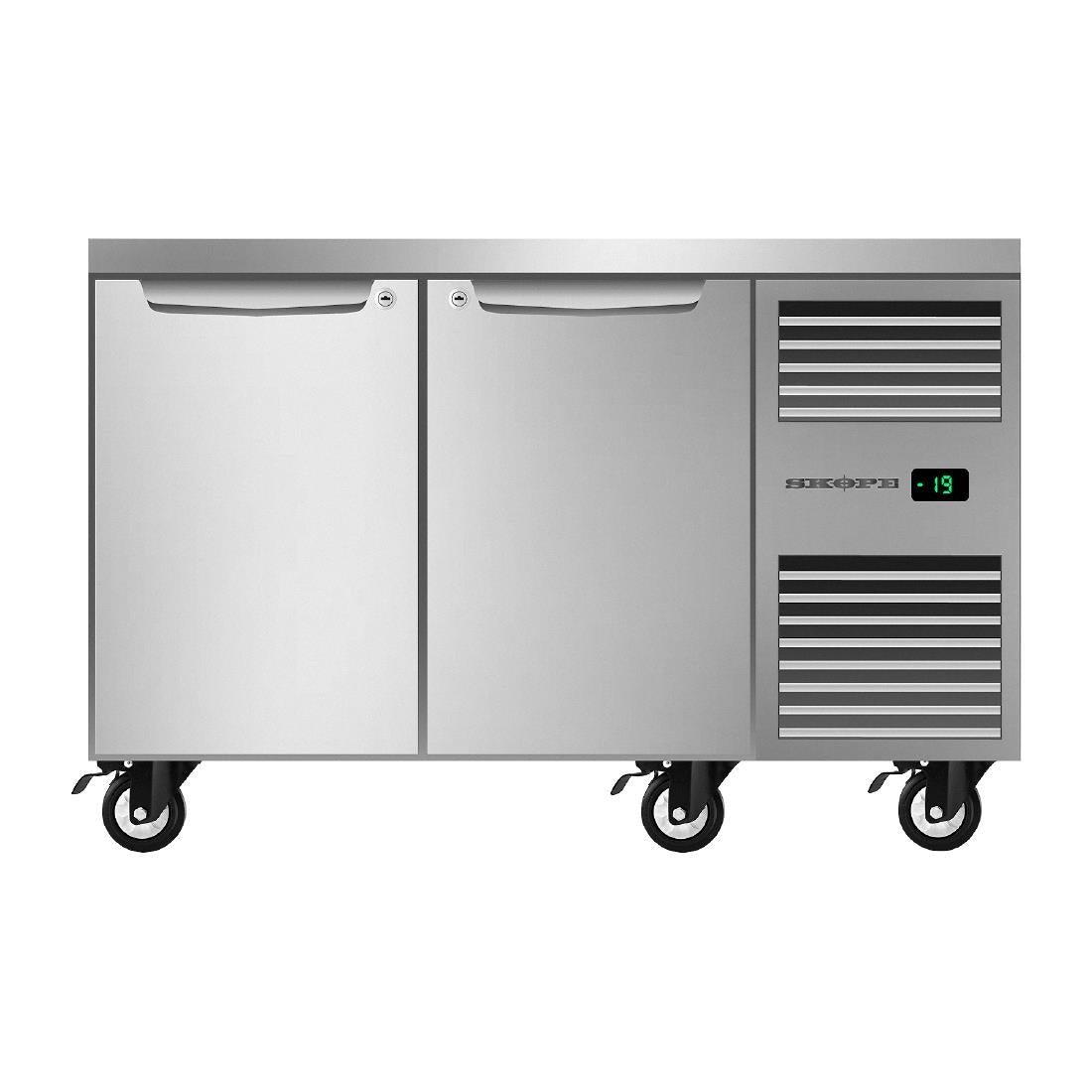 SKOPE ProSpec Two Solid Door Underbench GN 1/1 Right Hand Freezer • PAS-HU563
