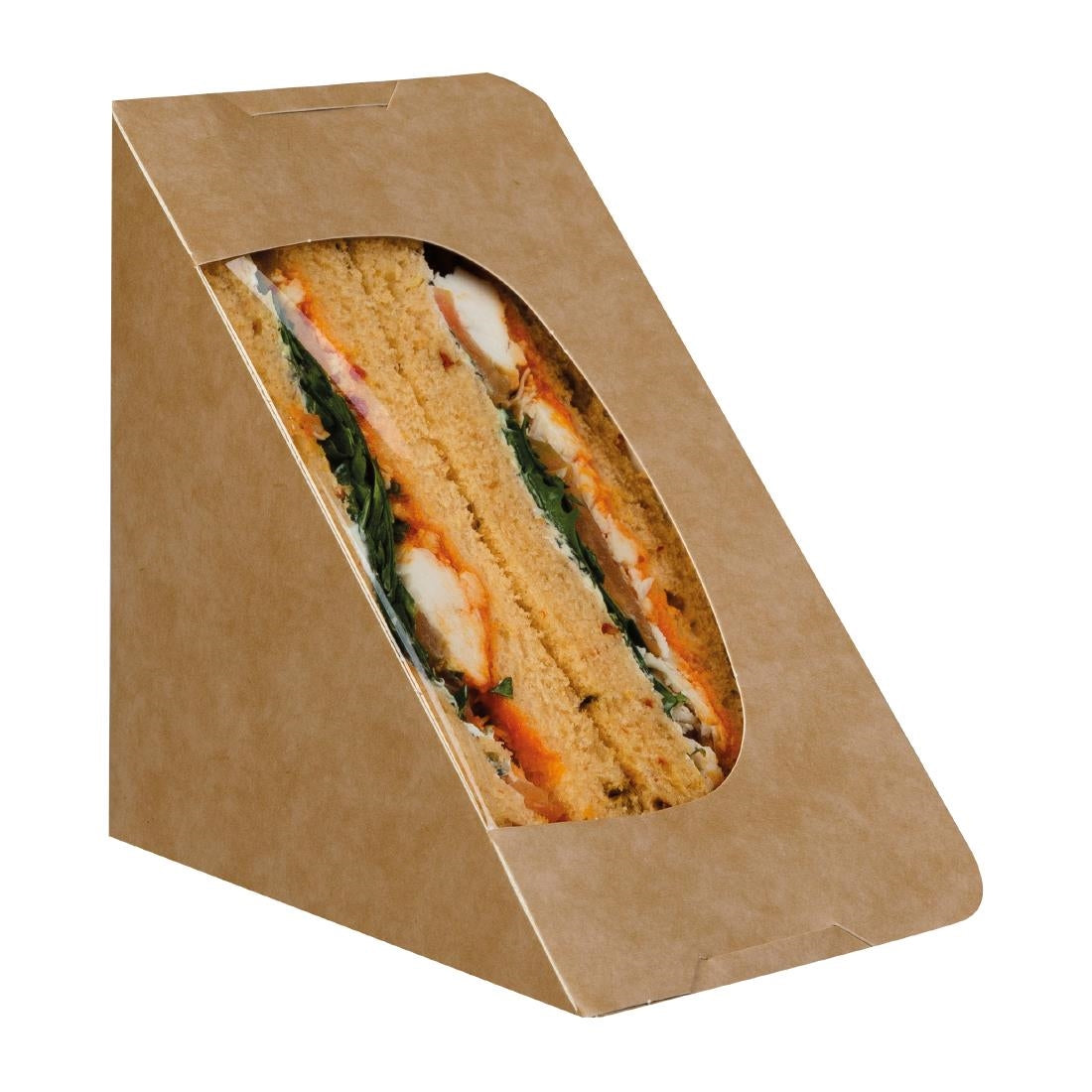 Colpac Self Sealing Sandwich Wedge/PLA Window - Kraft - 125.5x125.5mm (Pack 500) • PAS-HU768