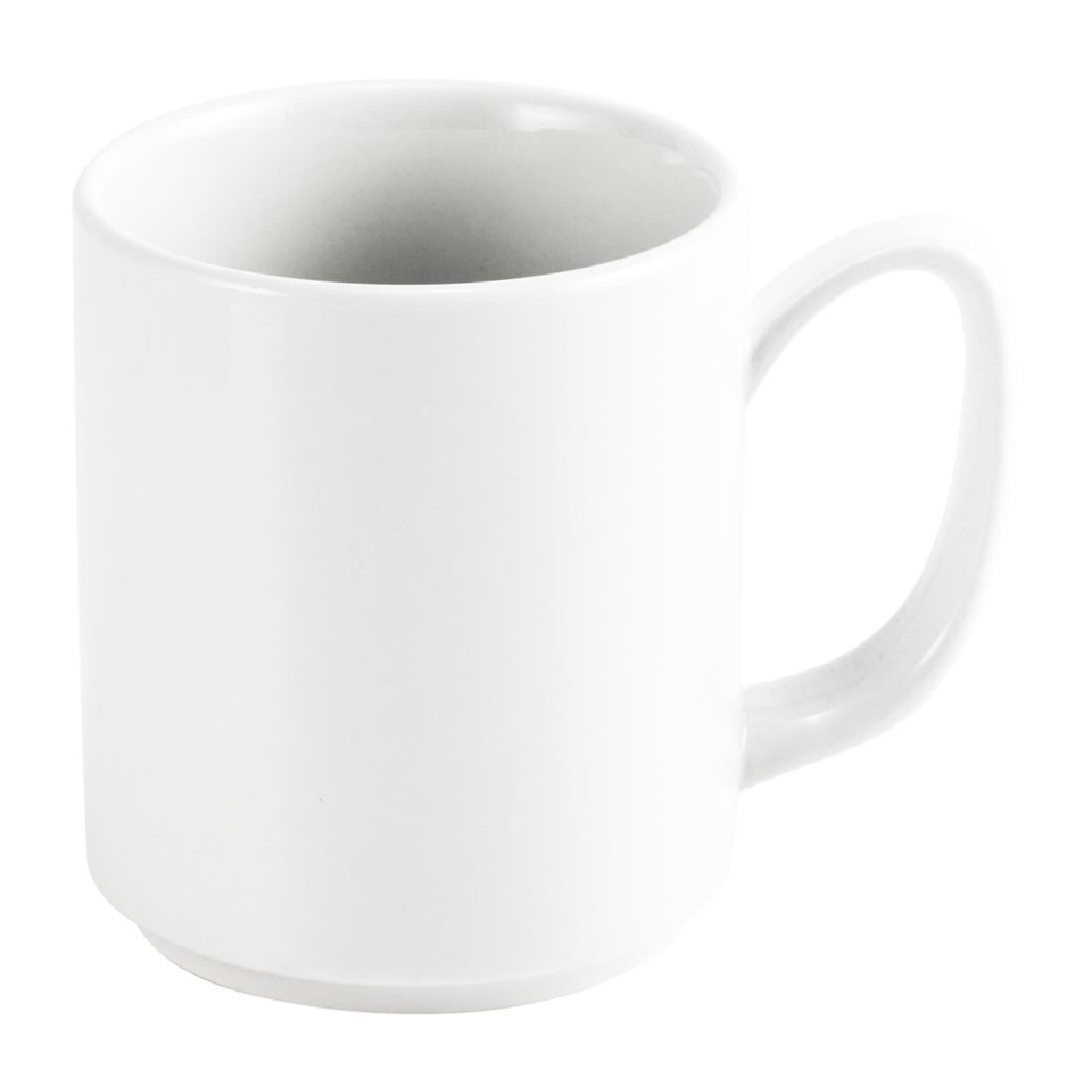 Tablekraft Core Banquet Coffee Mug White 260ml (6 Pack) (Capacity: 260ml. Dimensions: 116x92mm. Material: Porcelain. Pack Quantity: 6) • PAS-HU926