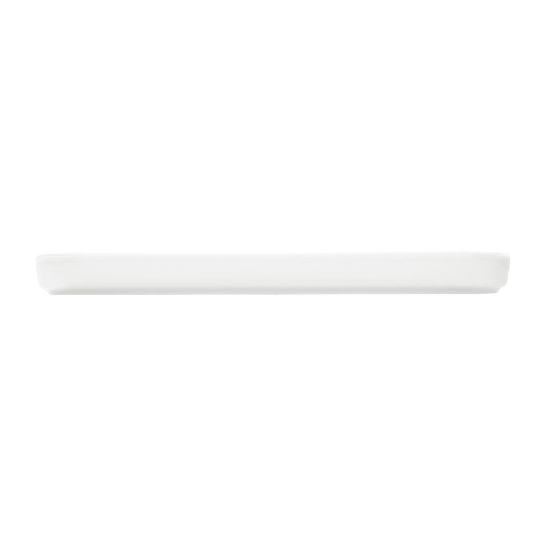 Tablekraft Core Platter Rectangle Coupe White 305x165x35mm (4 Pack) (Dimensions: 305x165x35mm. Material: Porcelain. Pack Quantity: 4) • PAS-HU942