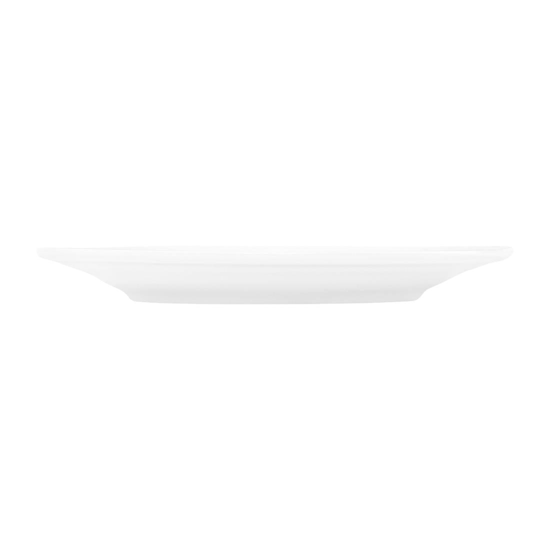 Tablekraft Core Round Plate Rim Shape White 150mm (6 Pack) (Dimension: 150mm | Material: Porcelain | Pack Quantity: 6) • PAS-HU950