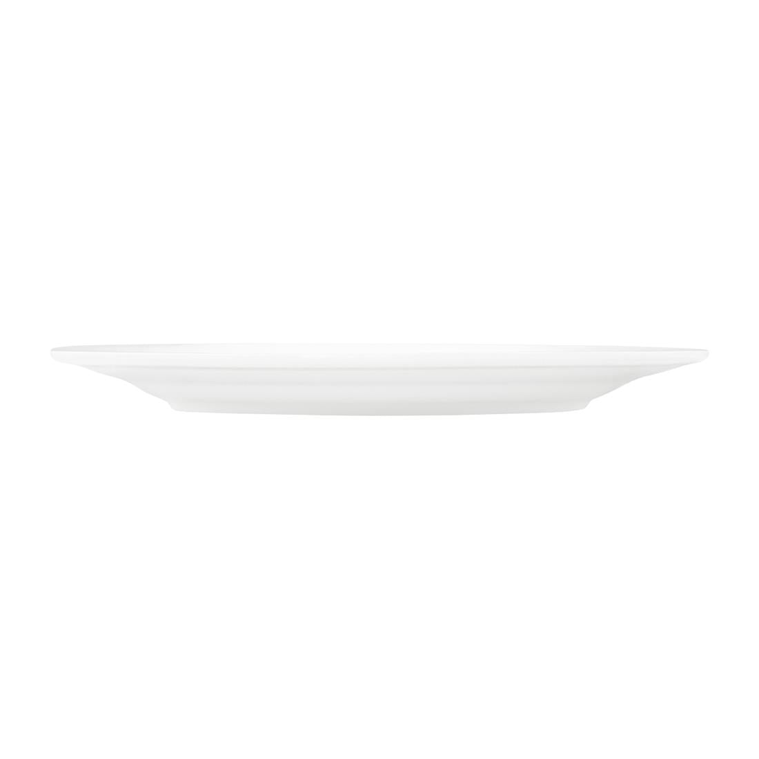 Tablekraft Core Round Plate Rim Shape White 225mm (4 Pack) (Dimension: 225mm | Material: Porcelain | Pack Quantity: 4) • PAS-HU952