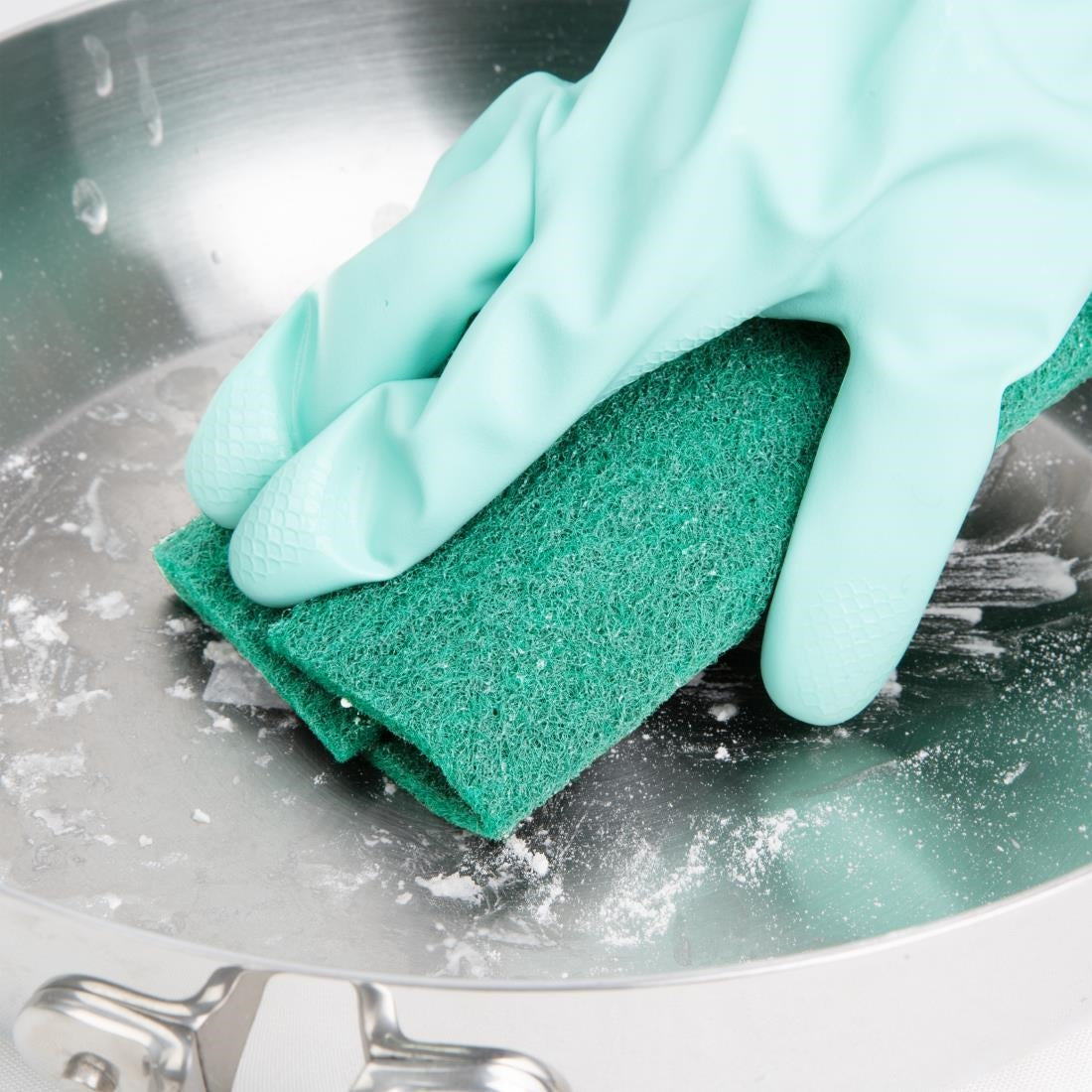 Jantex Green 100% Recycled Scouring Pads 228x152mm (10 pack) (Pack Quantity: 10 | 228x152mm) • PAS-HW010
