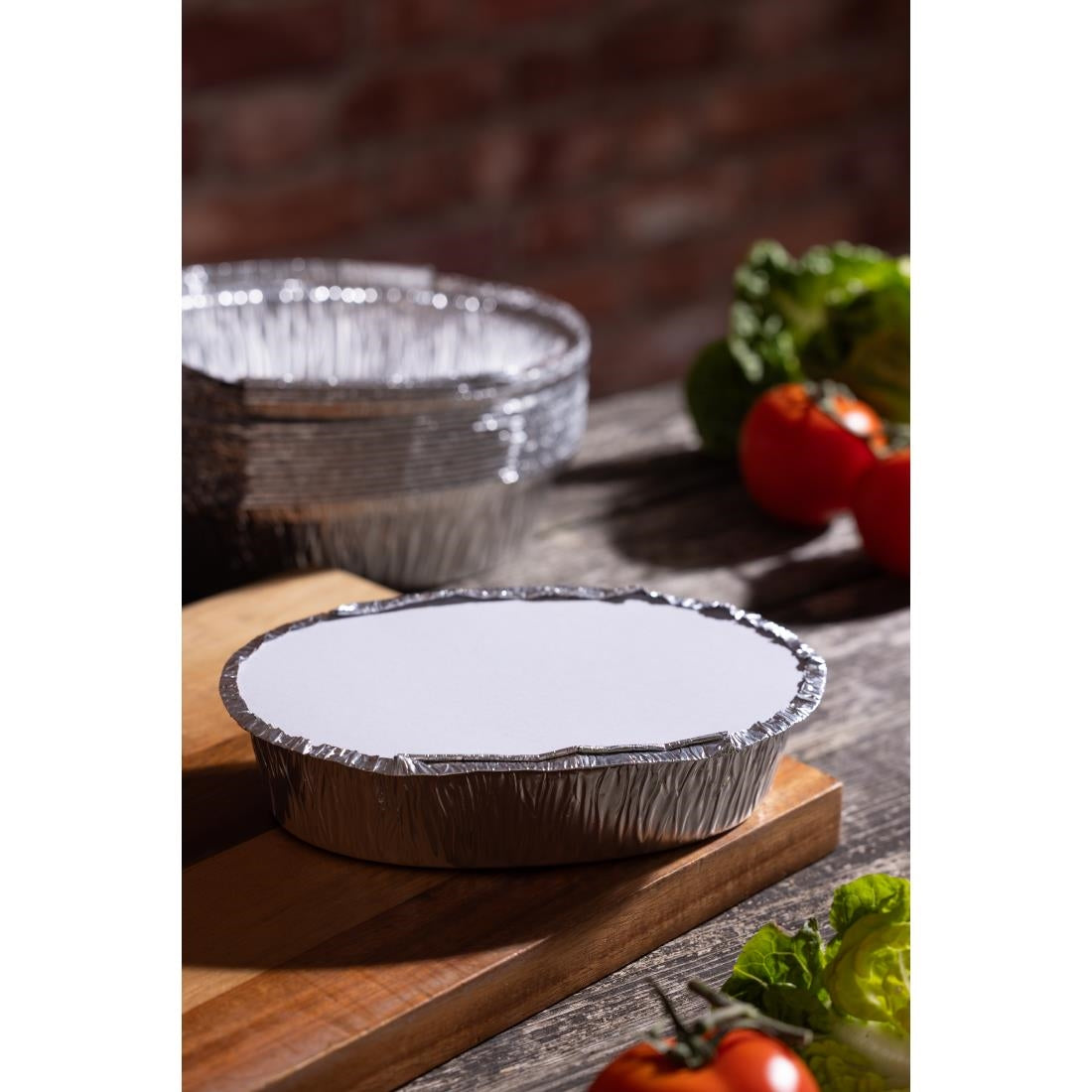 Fiesta Recyclable Lid for 500ml Oval Foil Containers (200 Pack) (2(H)x180(W)x120(D)mm | Pack quantity: 200) • PAS-HW084
