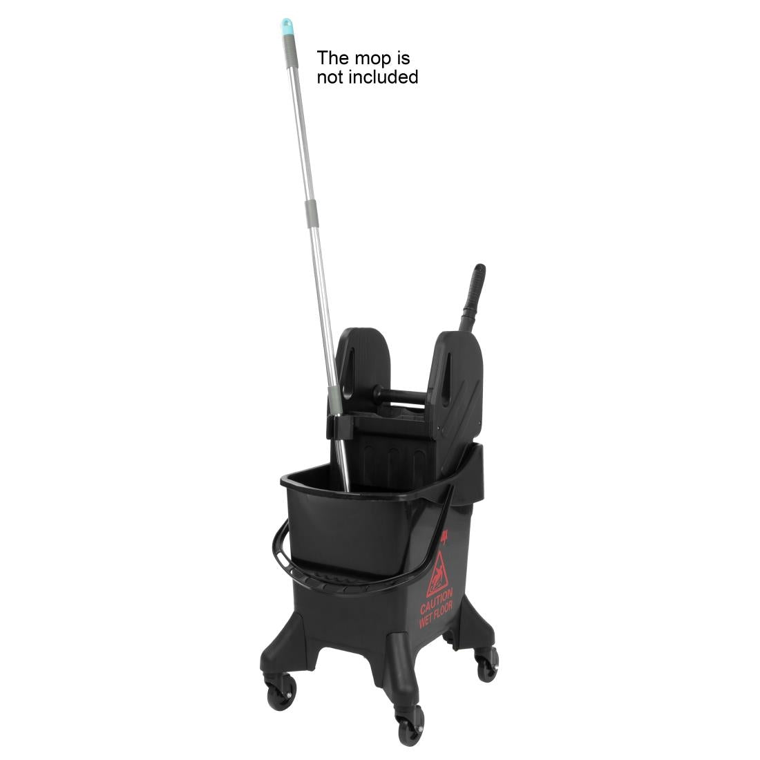 Jantex Tall Mop Bucket and Wringer Red Print 20Ltr (Capacity: 20Ltr | 930(H)x370(W)x550(D)mm) • PAS-HW636