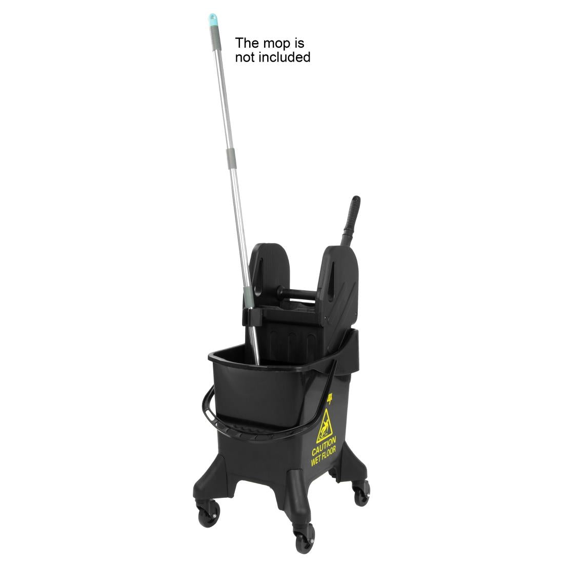 Jantex Tall Mop Bucket and Wringer Yellow Print 20Ltr (Capacity: 20Ltr | 930(H)x370(W)x550(D)mm) • PAS-HW638