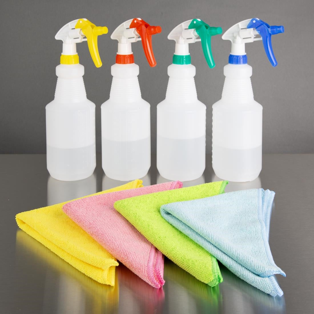 Jantex Microfibre Cloths Green (5 Pack) (400(L)x400(W)mm | Pack Quantity: 5) • PAS-HX270