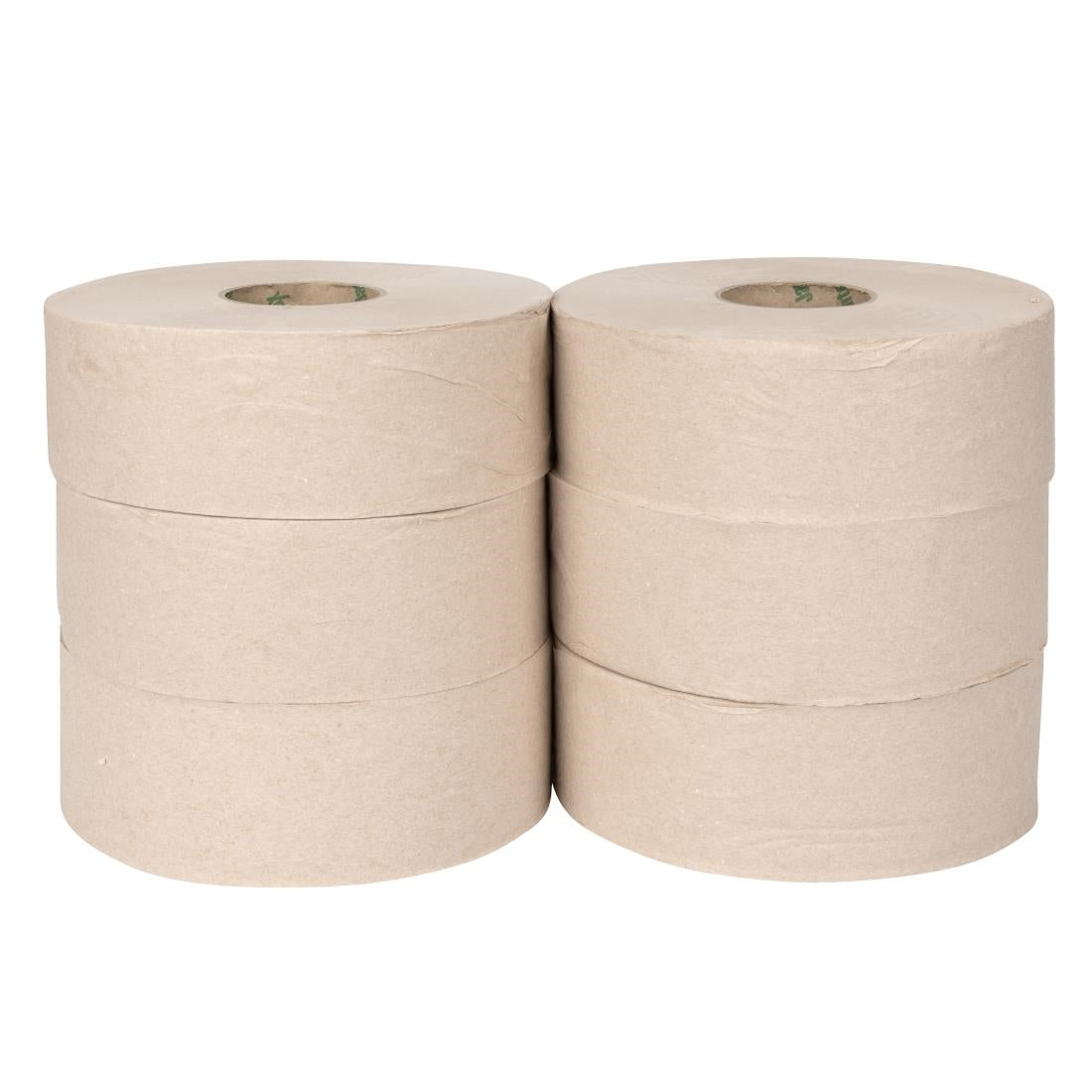 "Jantex Green 100% Recycled Jumbo Roll Refill 2ply 300m (6 Pack)" (300m of paper per roll | 2ply construction | Pack quantity: 6) • PAS-HX938