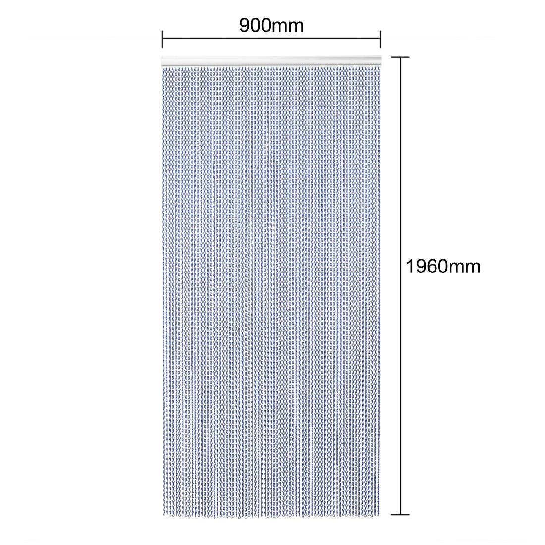 EazyZap Chain Door Blue Fly Screen (Size: 1950(L)x900(W)mm | Material: Aluminium) • PAS-HX949