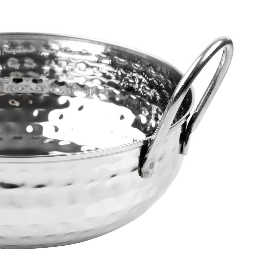 Olympia Table Presentation Hammered Kadai Dish Stainless Steel 200mm (200(Ø)x75(H)mm | Material: Stainless Steel) • PAS-HY107