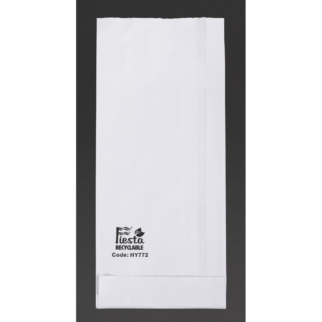 Fiesta Recyclable Foil Lined Paper Bags 250x100x45mm (500 Pack) (Foil lining keeps food warm & fresh. Pack quantity: 500. Paper weight: 73gsm) • PAS-HY772