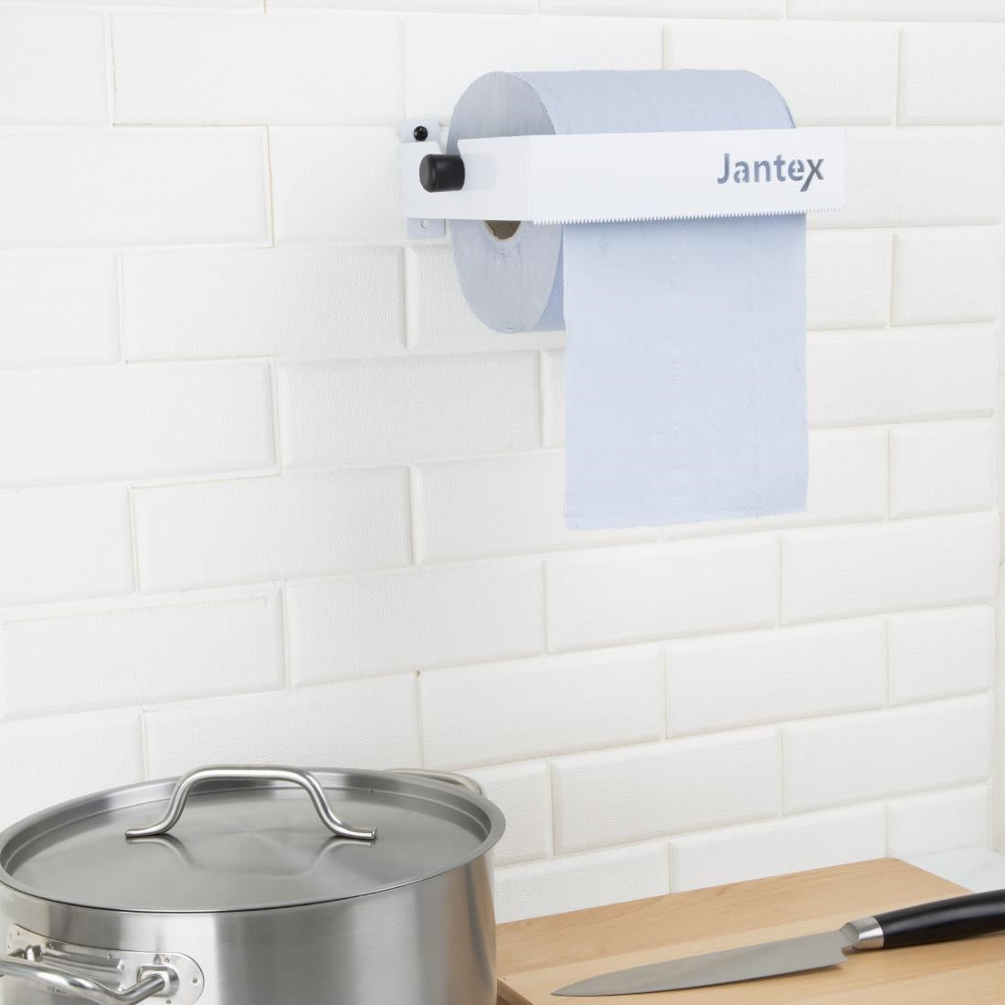 Jantex Open Centre Feed Roll Dispenser (80(H)x225(W)x210(D)mm | Holds centre feed rolls up to 200mm wide) • PAS-HZ198