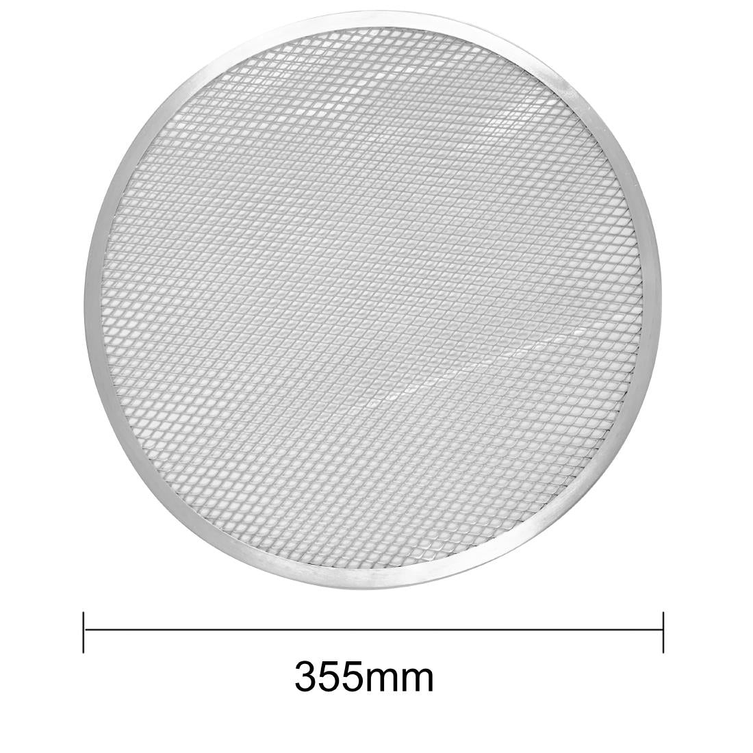 Vogue Aluminium Perforated Pizza Tray 355mm • PAS-HZ493