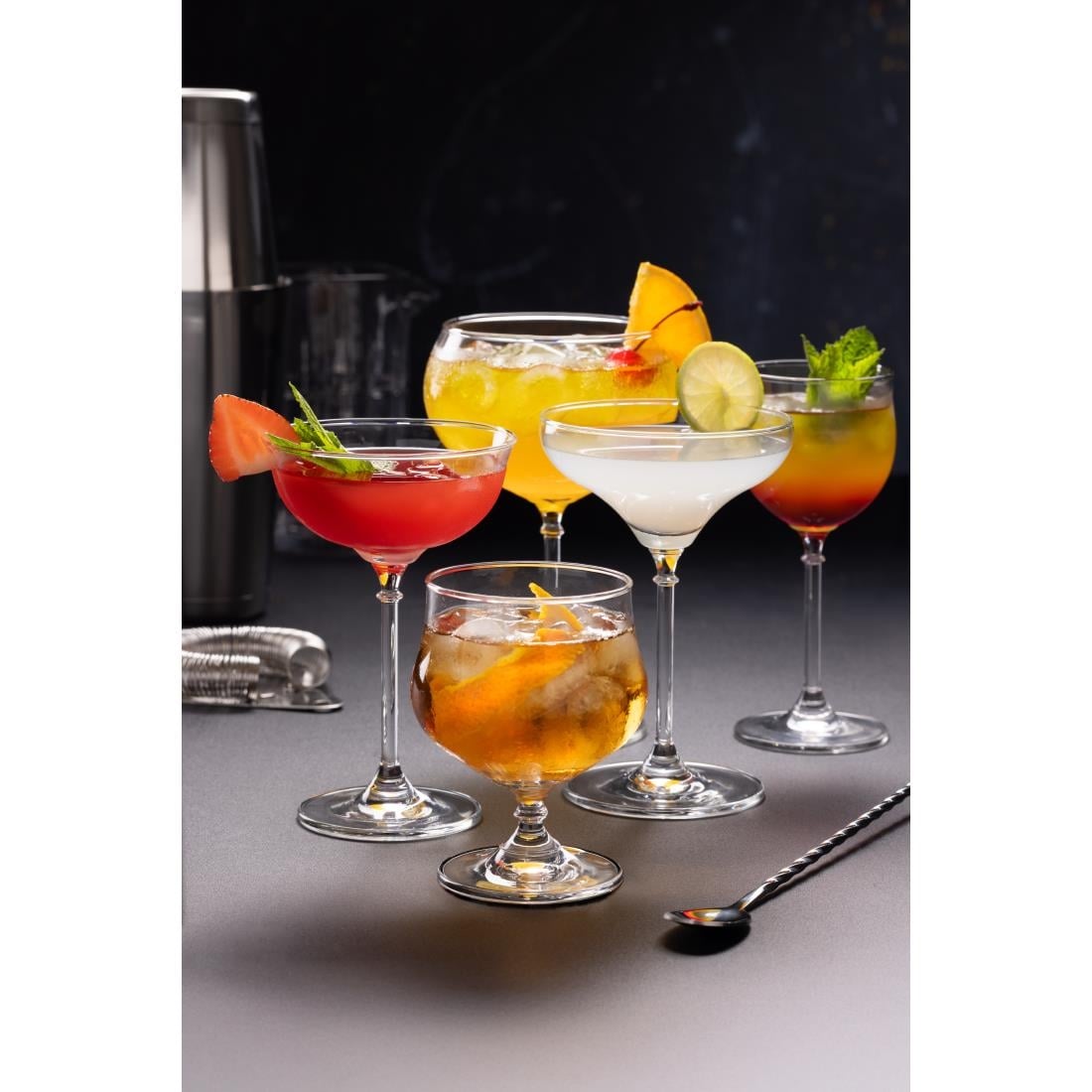 Olympia Lillie Martini Glasses 220ml (6 Pack) • PAS-JA365