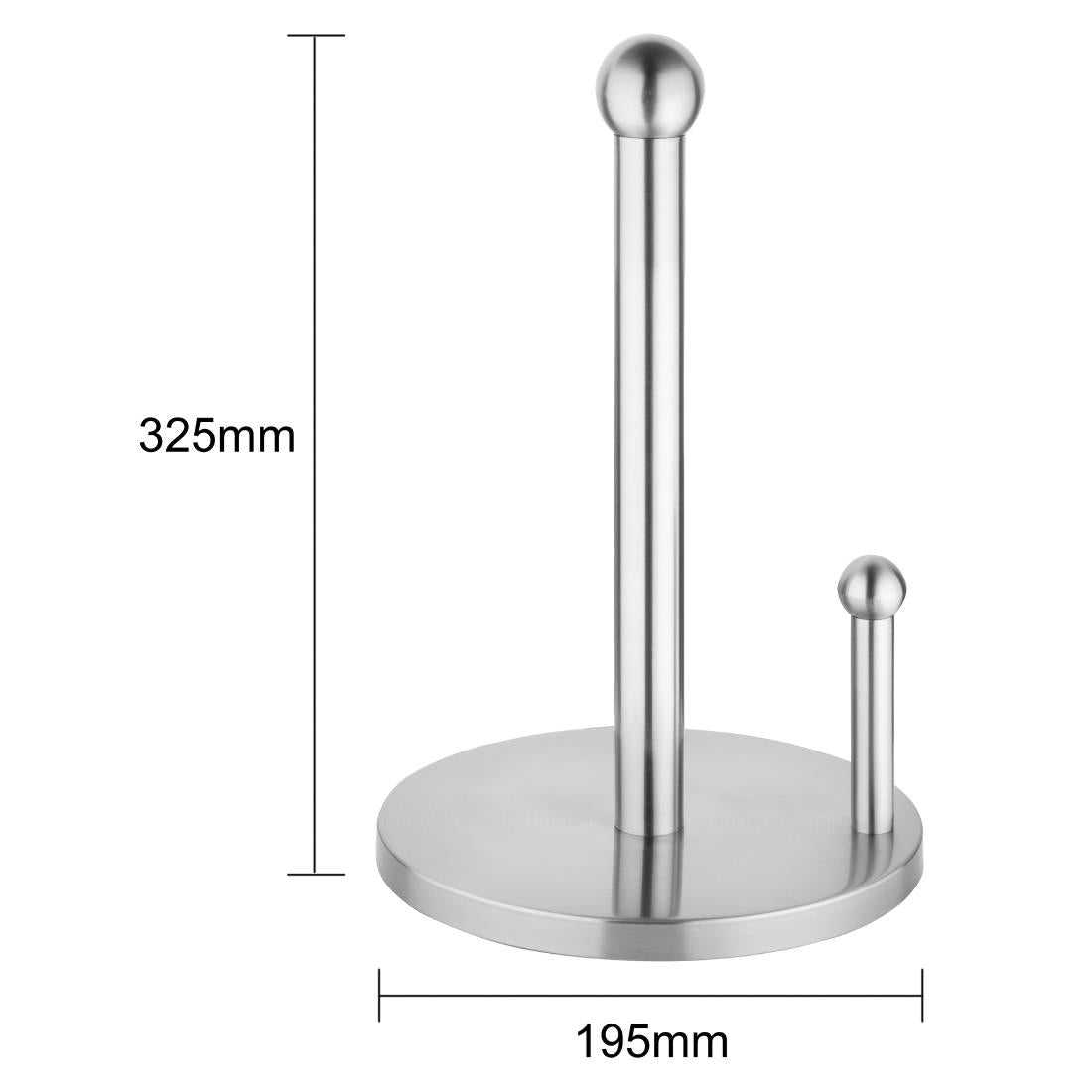 Jantex Kitchen Roll Holder Matt Finish (Material: Stainless Steel | 335(H)x210(Ø)mm) • PAS-JA993