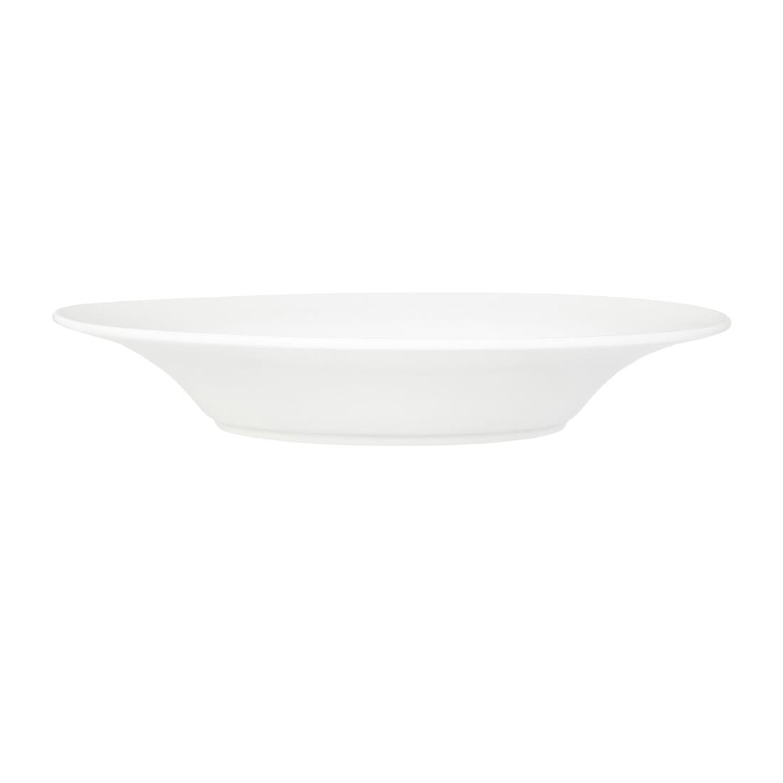 Tablekraft Core Pasta Plate Angled Flare Rim White - 260X43mm (3 Pack) (Material: Porcelain. Pack Quantity: 3) • PAS-JC149