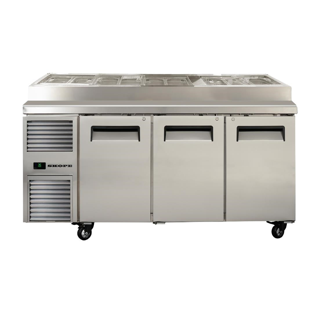 Skope ReFlex 3 Solid Door GN Compatible Pizza Preparation Fridge • PAS-JC479