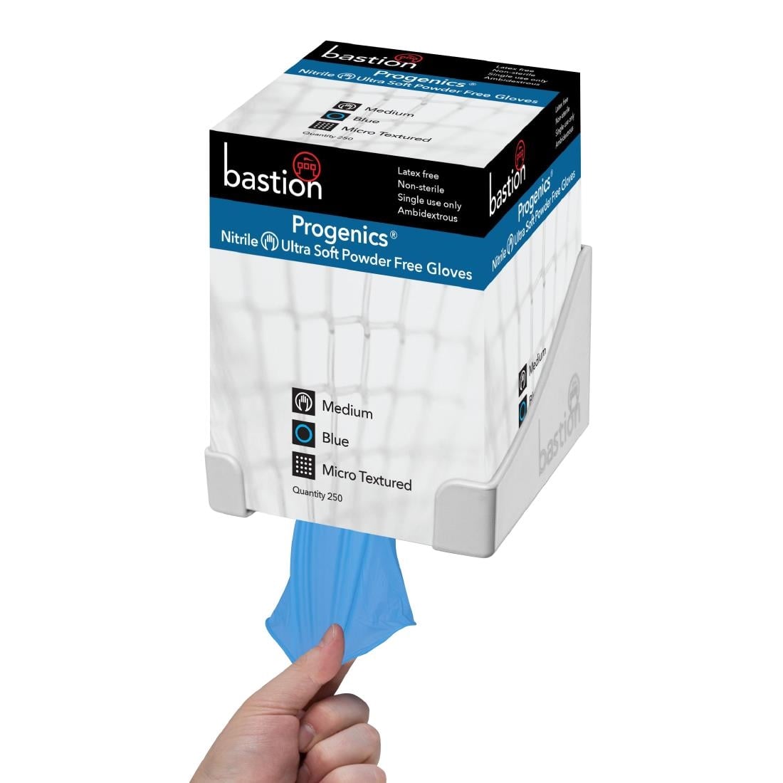 Bastion Progenics Nitrile Ultra Soft Powder Free Gloves Blue M (Pack 250) • PAS-JD733-M