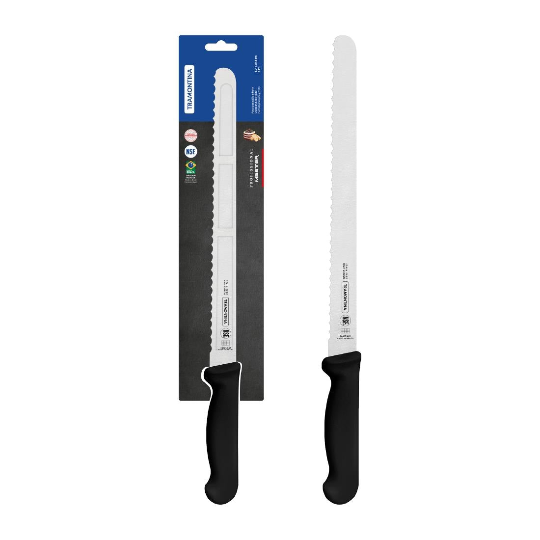 Tramontina Professional Master Black Bread Knife 300mm • PAS-JD832