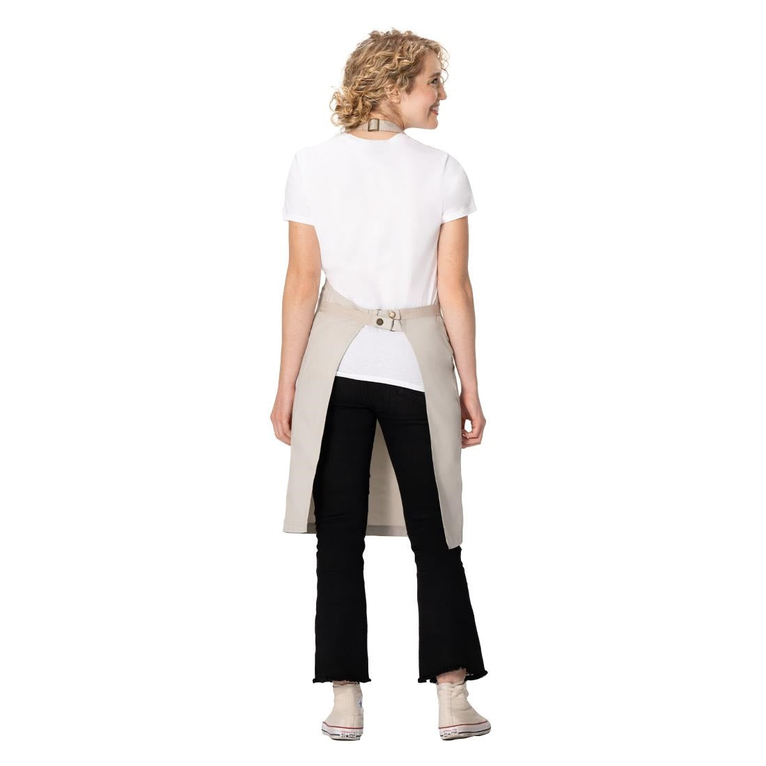 Chef Works Lockharte Bib Apron Ecru • PAS-JD932