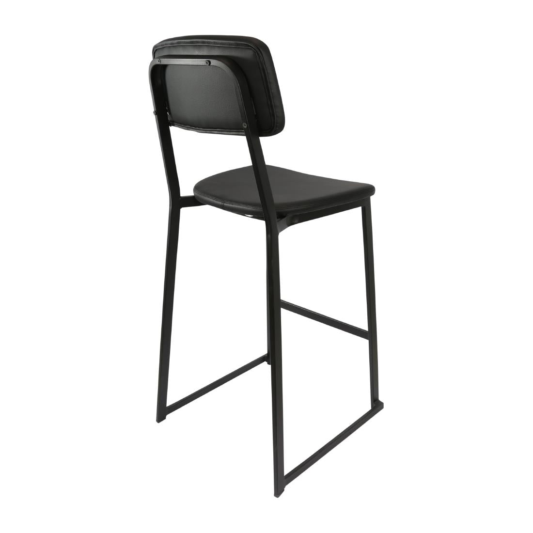 Furnlink Denver Black Vinyl Barstool (2 Pack) • PAS-JD957