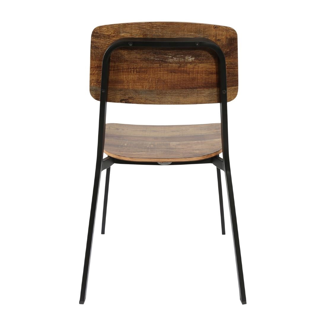 Furnlink Denver Rustic Wood Chair (2 Pack) • PAS-JD958