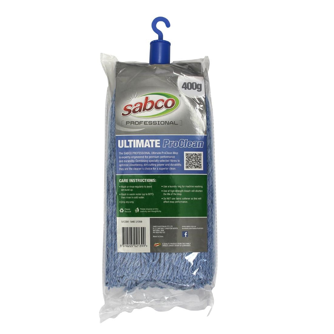Sabco Professional Ultimate Pro Clean Mop Head Blue 400G • PAS-JD987