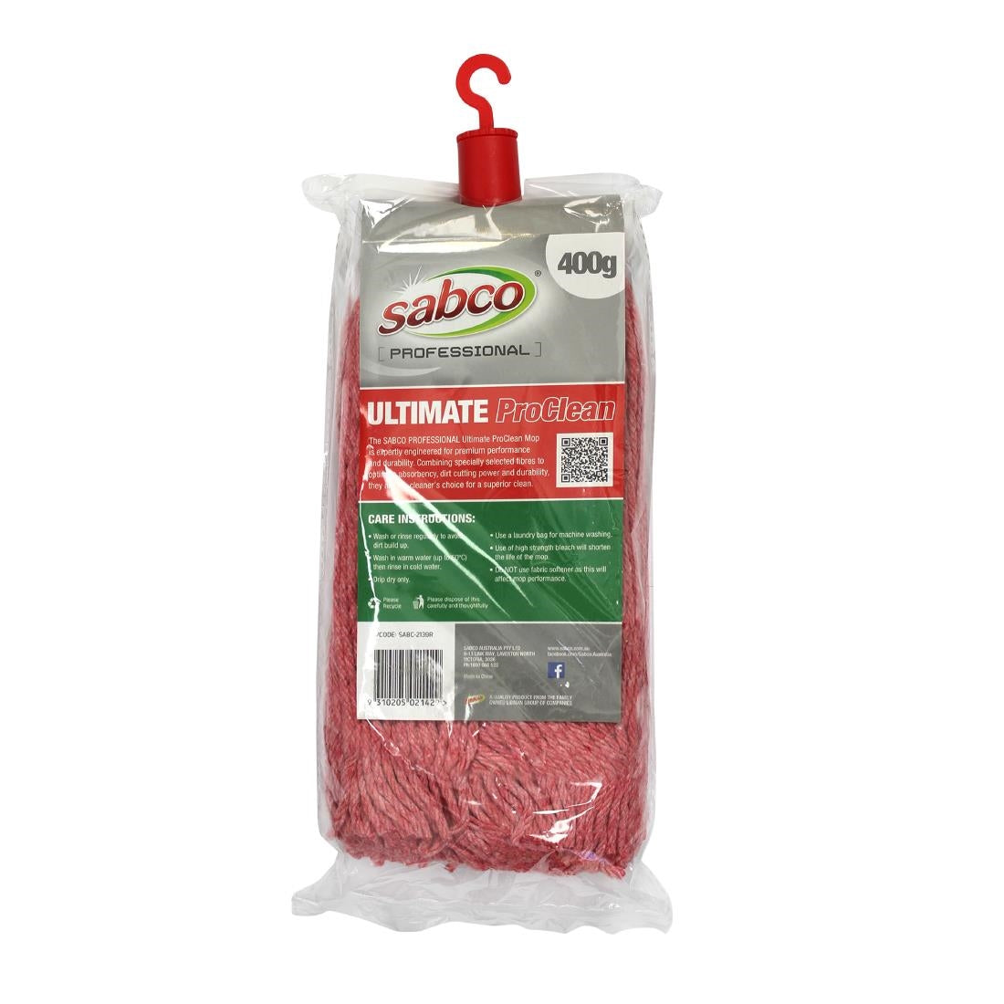 Sabco Professional Ultimate Pro Clean Mop Head Red 400G • PAS-JD988