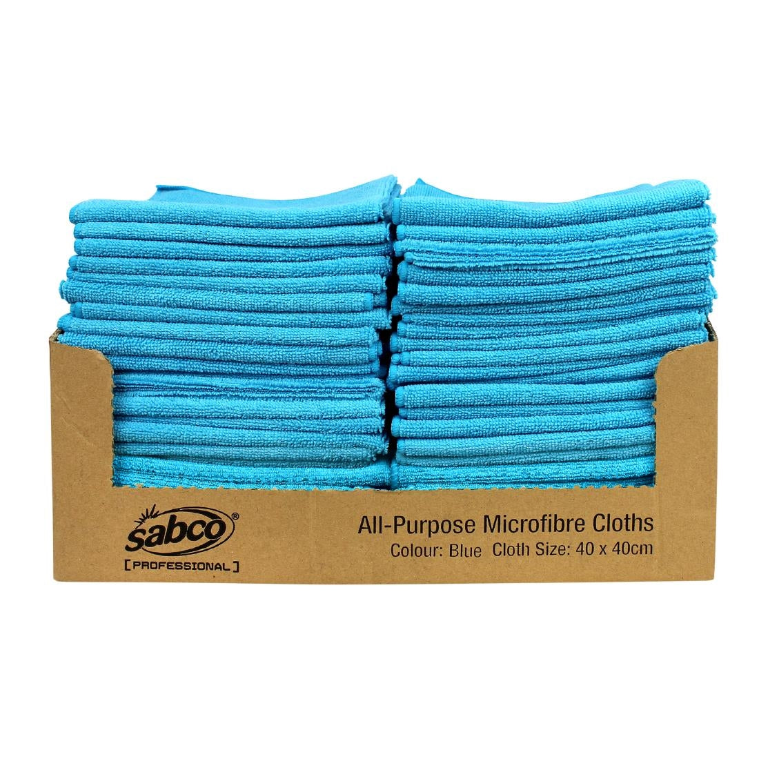 Sabco Professional All Purpose MF Cloths 400x400mm Blue (50 Pack) • PAS-JD992