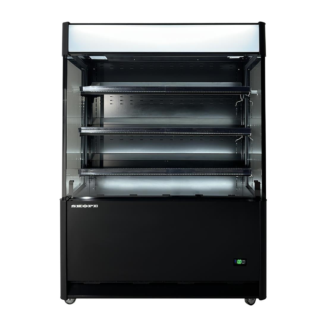 SKOPE Open Deck Fridge OD720N 798Ltr Black (1282(W)x836(D)x1540(H)mm. R290 refrigerant. 3M1. 3 shelves) • PAS-JZ560