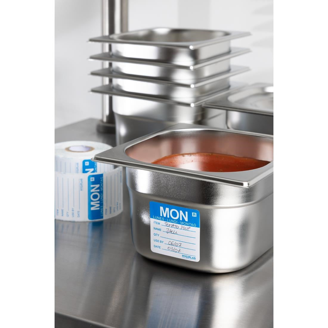 Hygiplas Removable Day of the Week Label Monday (500 Pack) • PAS-L066