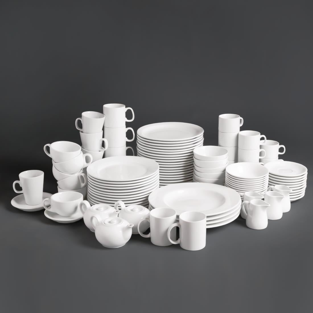 Olympia Whiteware Cappuccino Cup - 284ml 9.6fl oz (12 Pack) (Capacity: 284ml | Pack Quantity: 12) • PAS-CB462