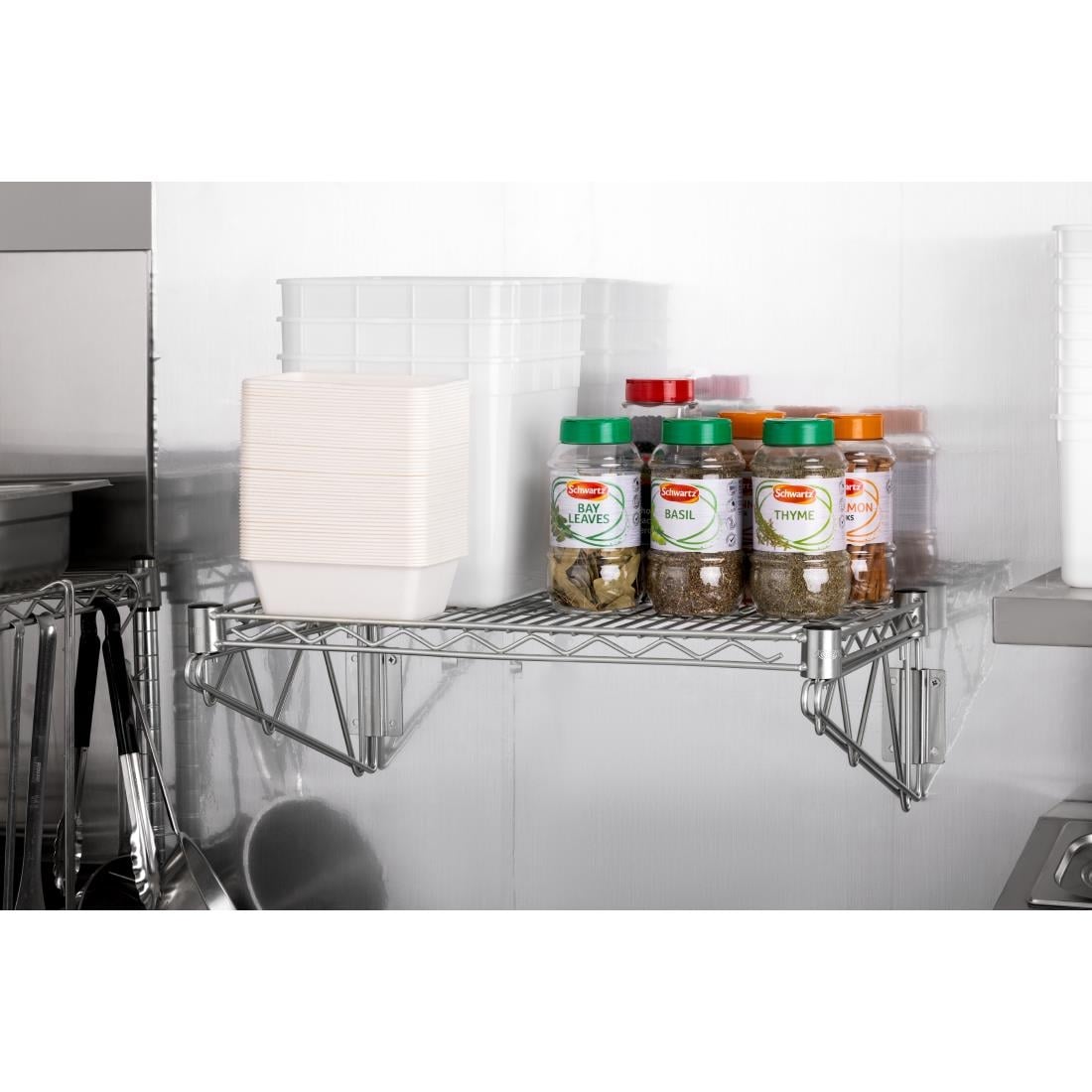 Vogue Steel Wire Wall Shelf 610mm • PAS-U200