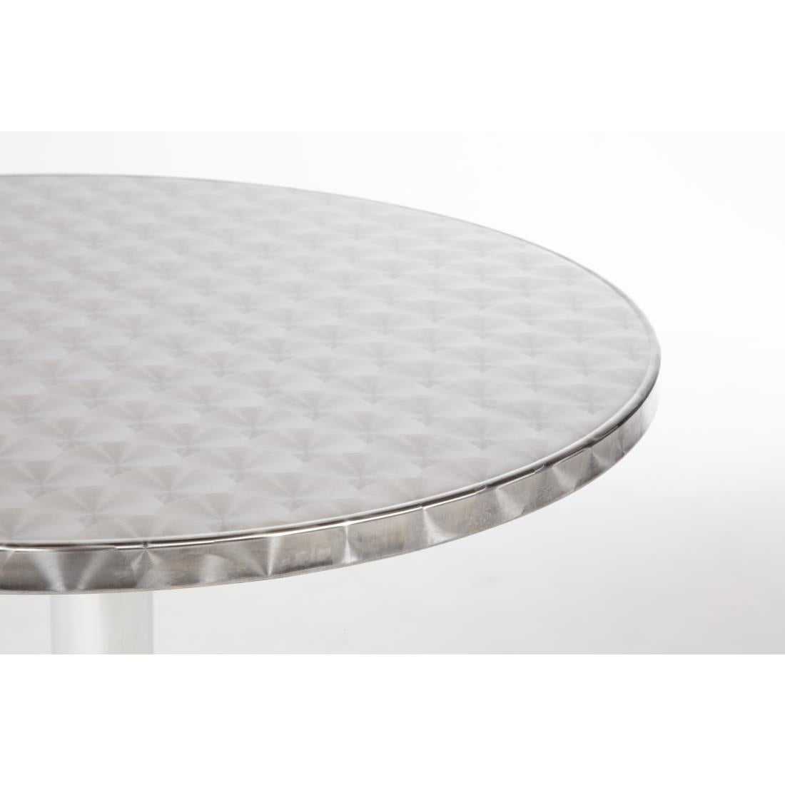 Bolero Round Bistro Table Stainless Steel 600mm • PAS-U425