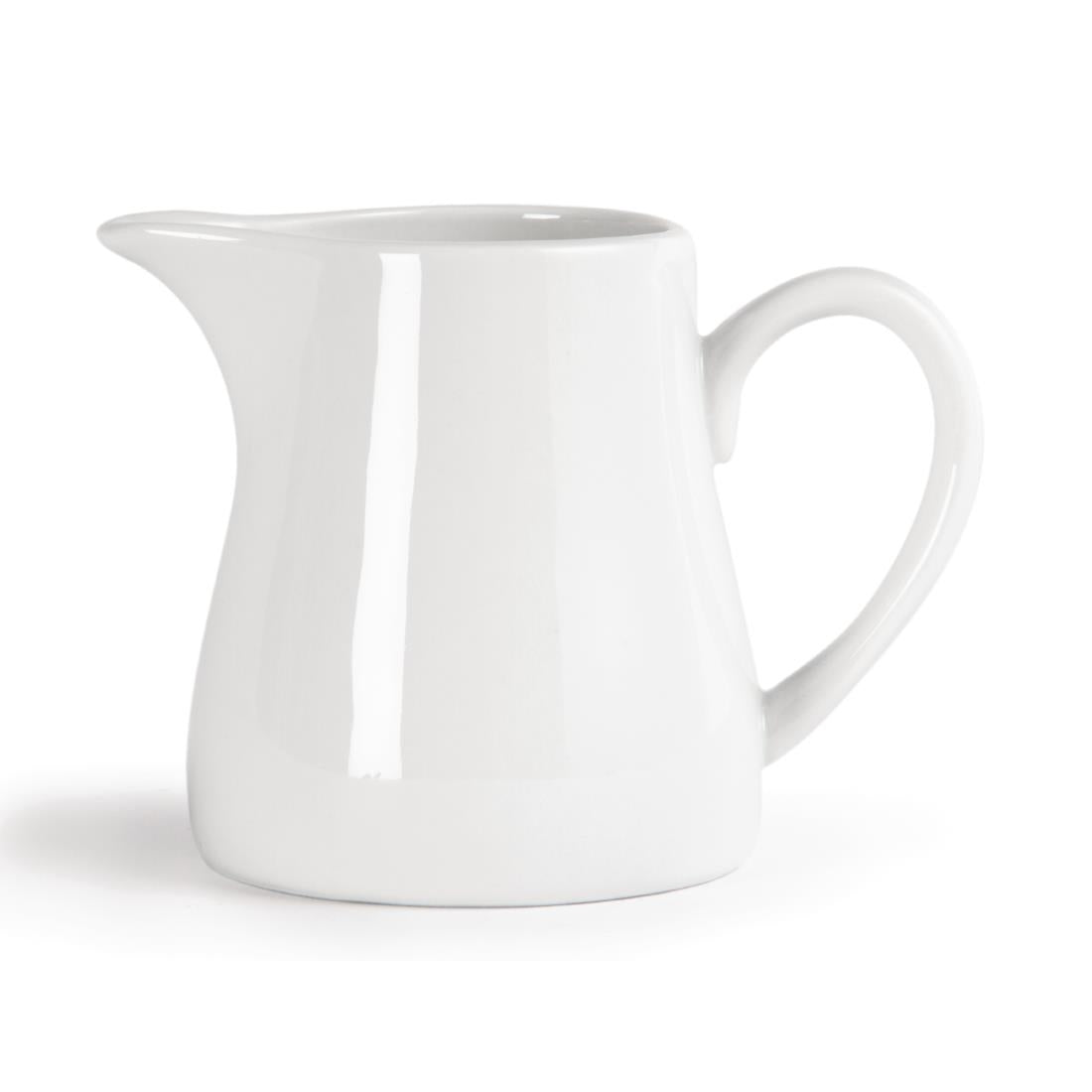 Olympia Whiteware Jug - 305ml 10.31fl oz (6 Pack) (With handle. 305ml. Pack quantity 6) • PAS-U821