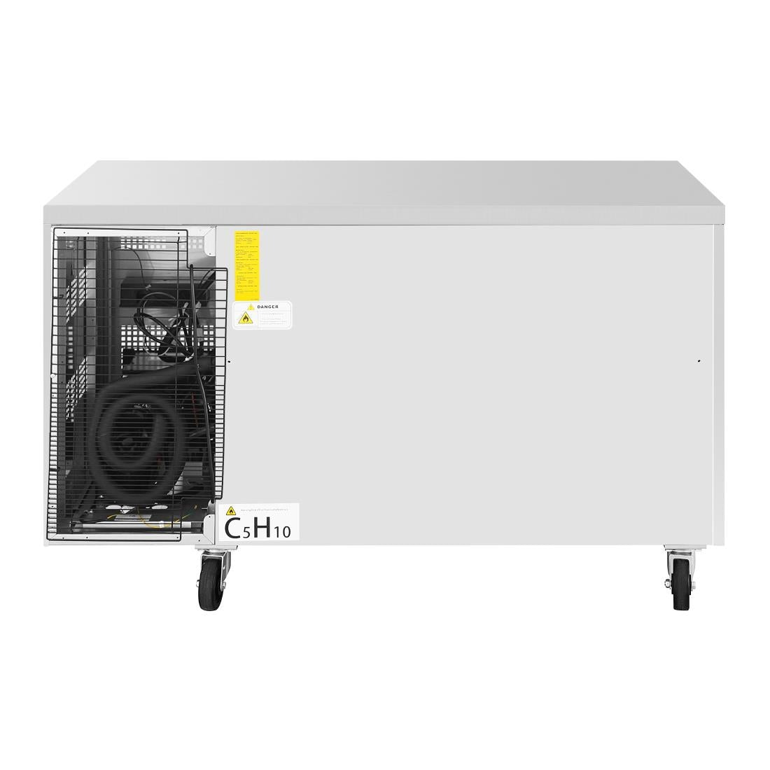 Polar U-Series Four Drawer Gastronorm Counter Fridge (Usable capacity: 105Ltr. 300W. Fits up to 4x1/1GN size trays) • PAS-UA100-A