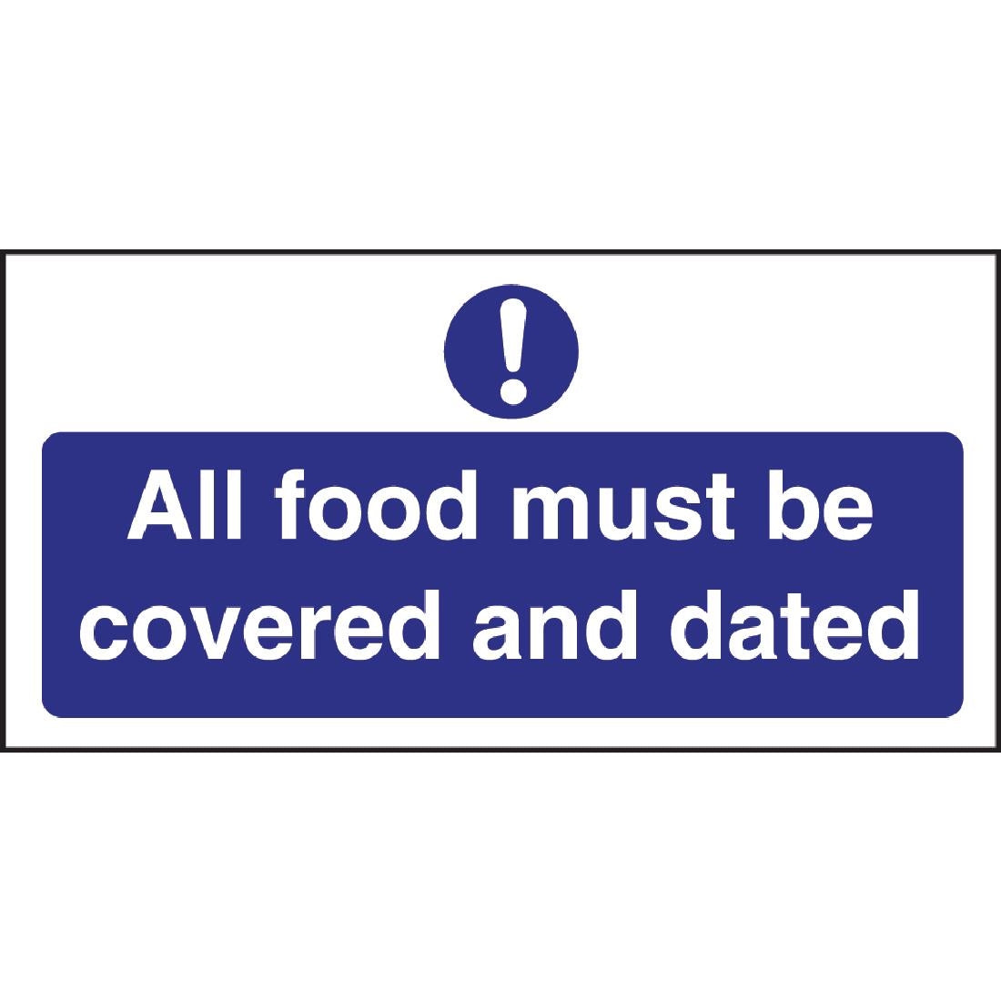 Vogue Food Covered and Dated Sign (100(H)x200(W)mm) • PAS-W193