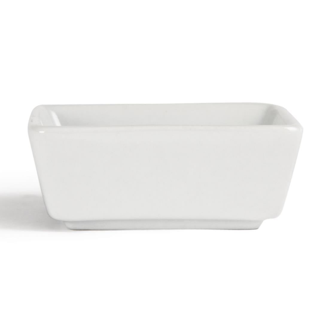 Olympia Whiteware Mini Square Dish - 80x80x35mm (12 Pack) • PAS-Y729