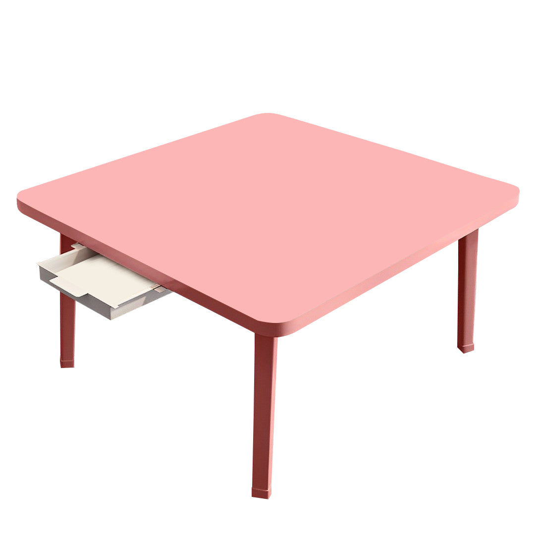 SOGA Pink Portable Floor Table Small Square Space-Saving Mini Desk Home Decor • LUZ-FloorTable504