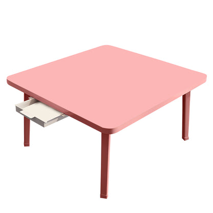 SOGA Pink Portable Floor Table Small Square Space-Saving Mini Desk Home Decor • LUZ-FloorTable504