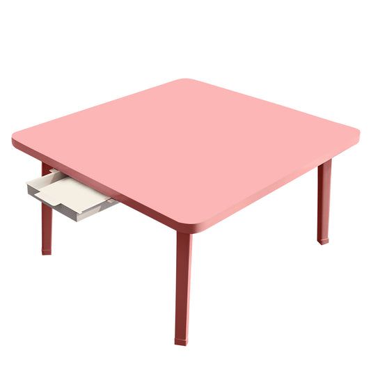 SOGA Pink Portable Floor Table Small Square Space-Saving Mini Desk Home Decor • LUZ-FloorTable504
