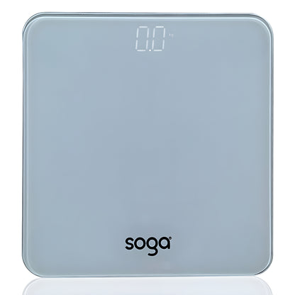 SOGA 180kg Digital Fitness Weight Bathroom Gym Body Glass LCD Electronic Scales White • LUZ-BodyWeightScaleWhite
