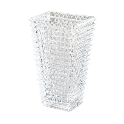 SOGA 22.5cm Handcrafted Clear Glass Vase, Classic Design for Home Decor • LUZ-GVase225Clear