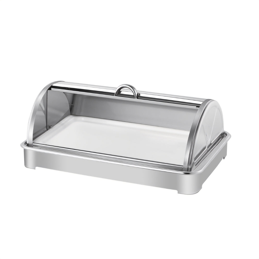 SOGA 59x38.5cm Silver Color Ceramic Serving Bowl Chafing Dish for Kitchen Essential • LUZ-ChafingDish6V13