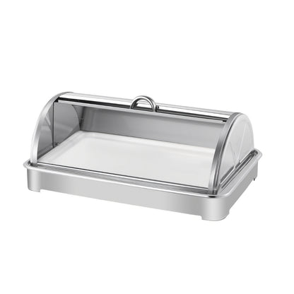 SOGA 59x38.5cm Silver Color Ceramic Serving Bowl Chafing Dish for Kitchen Essential • LUZ-ChafingDish6V13