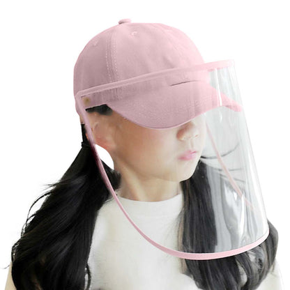 Outdoor Protection Hat Anti-Fog Pollution Dust Protective Cap Full Face HD Shield Cover Kids Pink • LUZ-HatKidsPNK