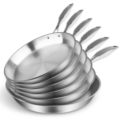 SOGA 6X Stainless Steel Fry Pan Frying Pan Top Grade Induction Skillet Cooking FryPan • LUZ-Fry616263646566