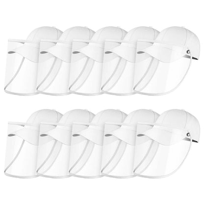 10X Outdoor Protection Hat Anti-Fog Pollution Dust Protective Cap Full Face HD Shield Cover Adult White • LUZ-HatAdultWHTX10