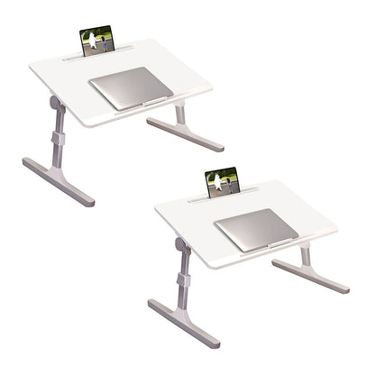 SOGA 60X40cm White Small Laptop Bed Portable Foldable Study Table Adjustable • LUZ-BedTableA9X2